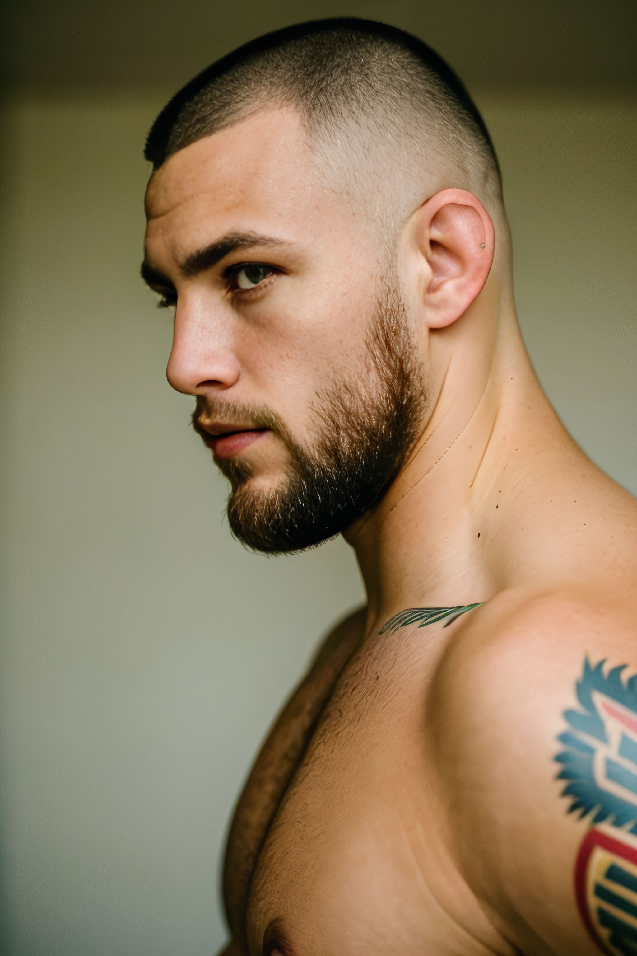 Portrait generated with Stable Diffusion.